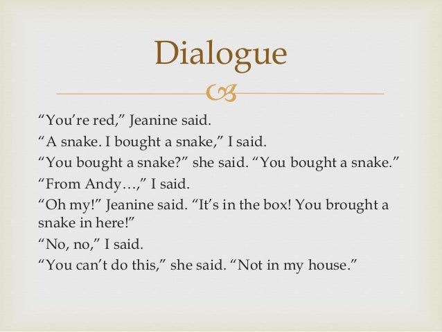 How to write a story with dialogue