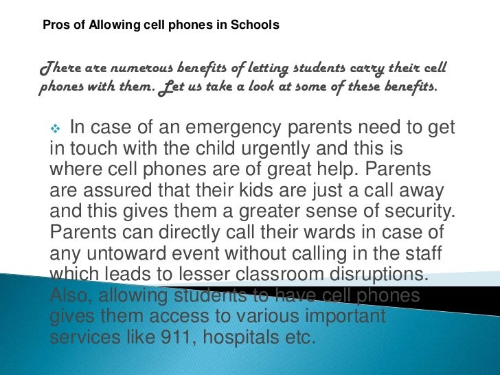 Cell phone use in schools persuasive essay   caprigloves.com