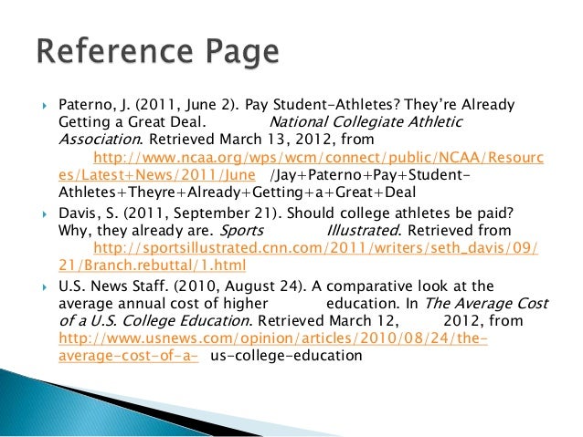 Research paper on why college athletes should not be paid