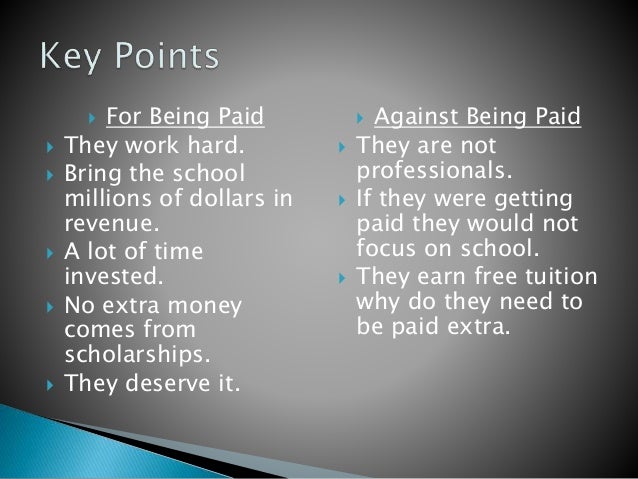 Research papers why college athletes should not be paid
