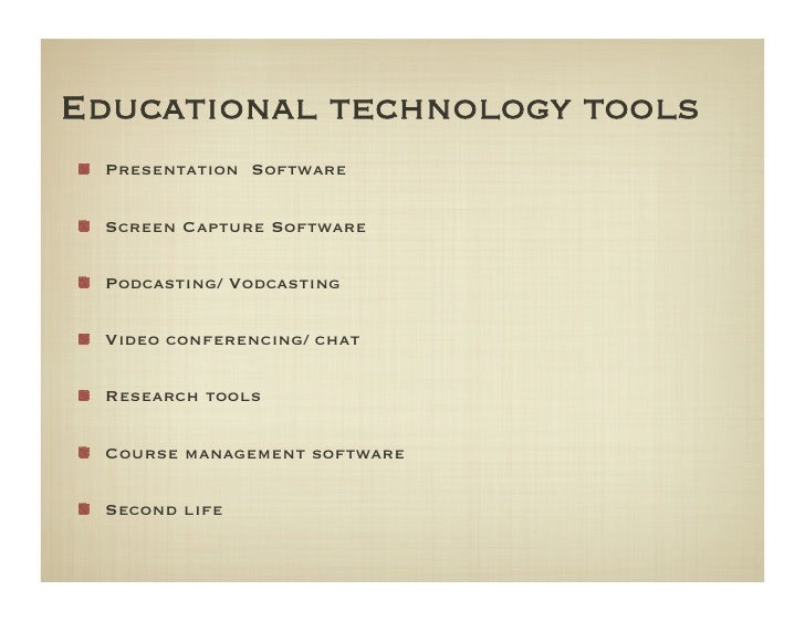 Educational Technology Tools