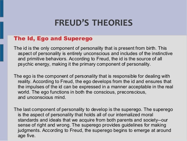the personality theories of sigmund freud Freud's theory of personality antoinette e nowak holy family university freud's theory of personality sigmund freud's theory of personality is both relevant and non-relevant in today's society. the personality theories of sigmund freud Freud's theory of personality antoinette e nowak holy family university freud's theory of personality sigmund freud's theory of personality is both relevant and non-relevant in today's society.