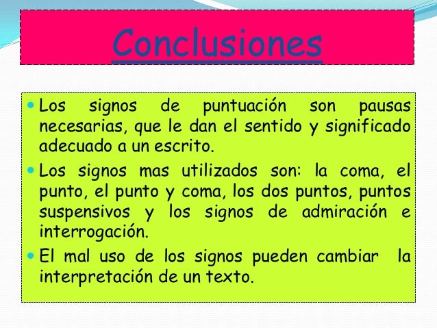 LOS SIGNOS DE PUNTUACION