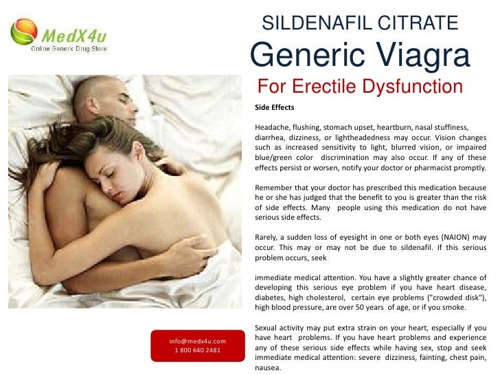 Viagra Side Effects Four Hour Erection