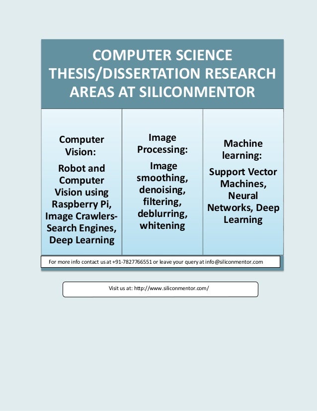 Computer science thesis research topics