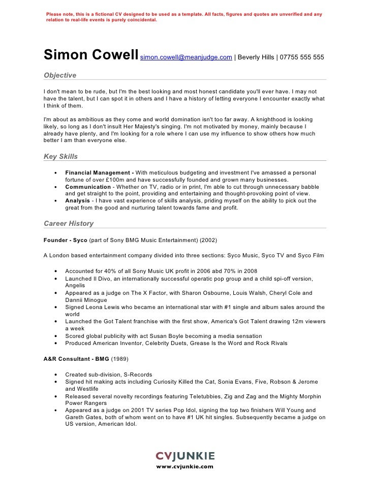 cv resume template uk