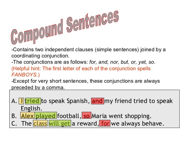 Simple Compound Complex Compound Complex Sentences