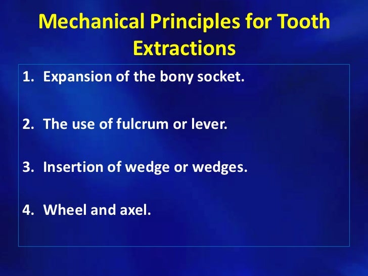 Simple tooth extraction technique