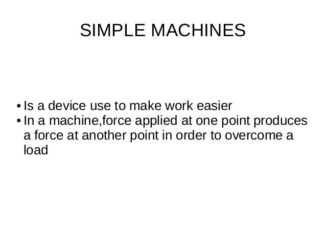 Simple Machine Definition