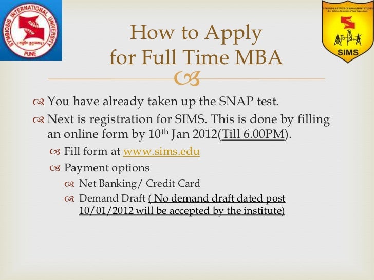 mba snap online form