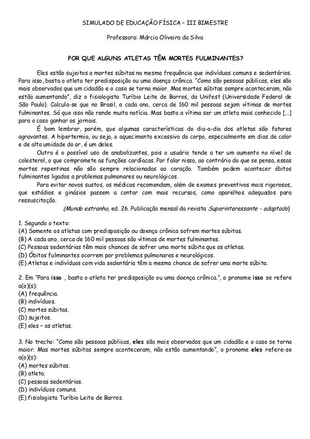 Artigo de educacao fisica