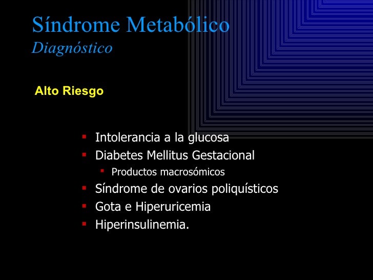 Sindrome metabolico Sindrome metabolico