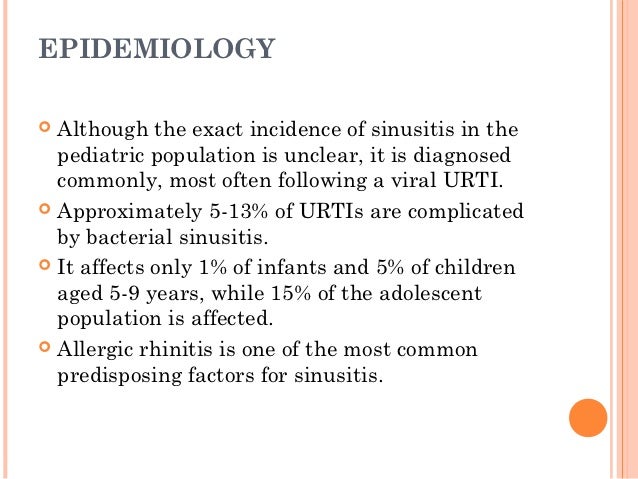Sinusitis Epidemiology