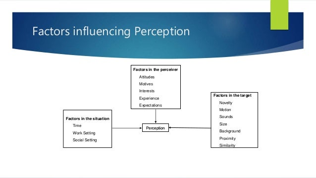 factors that influence perception factors that influence perception