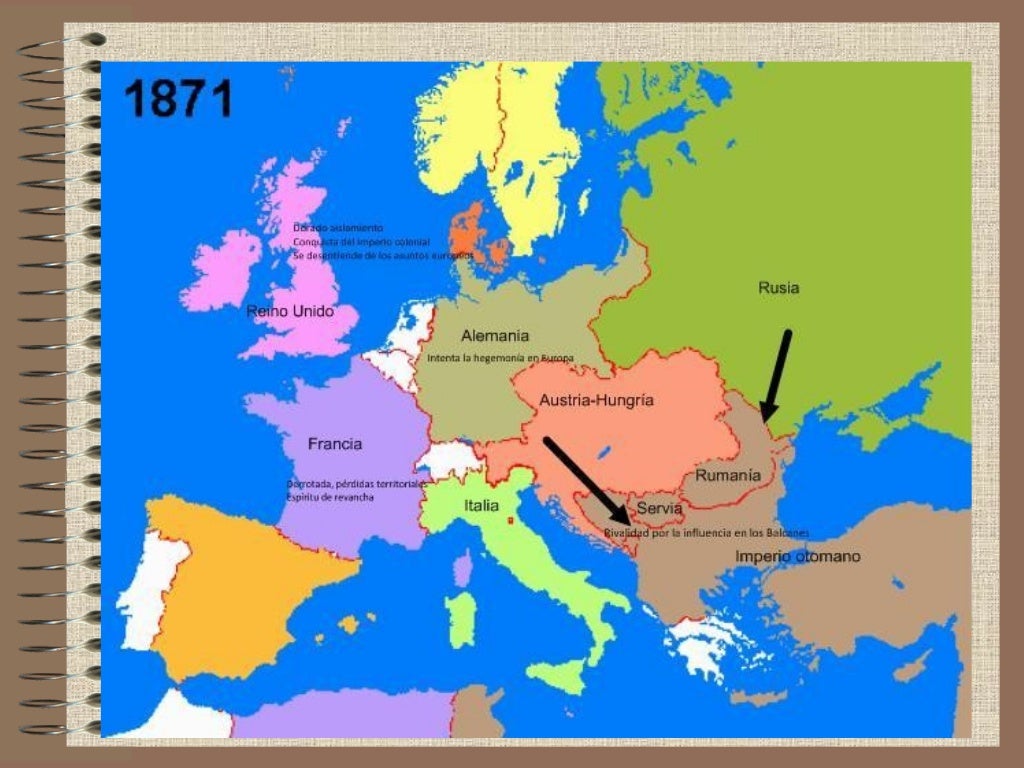 RELACIONES INTERNACIONALESLos sistemas bismarckianos (1871-1890)• Hegemonía alemana en Europa• Aislar a Francia (evi...