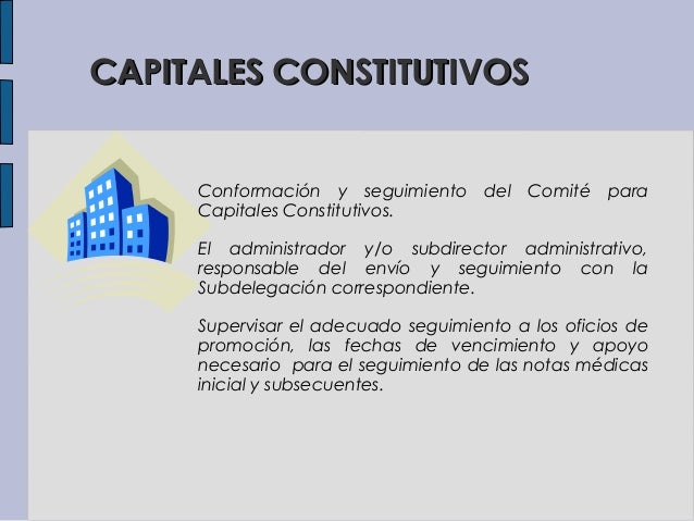 Capitales Constitutivos En Materia - creditobiohilf