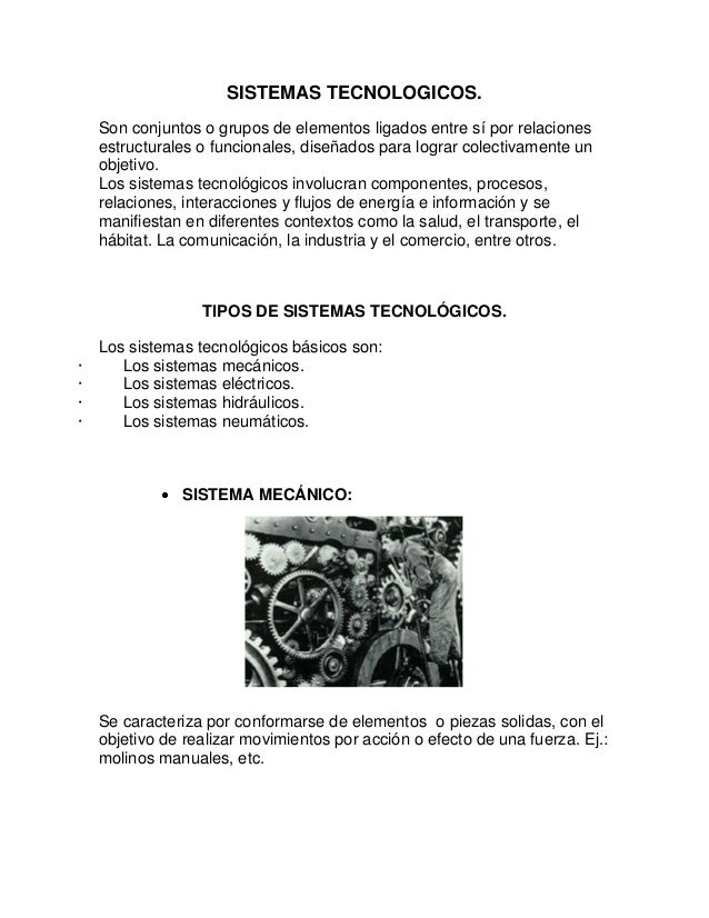SISTEMAS TECNOLOGICOS