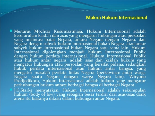 Sistem hukum dan perdilan internasional