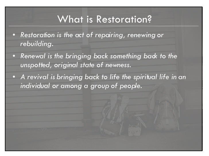 Six Steps To Spiritual Restoration