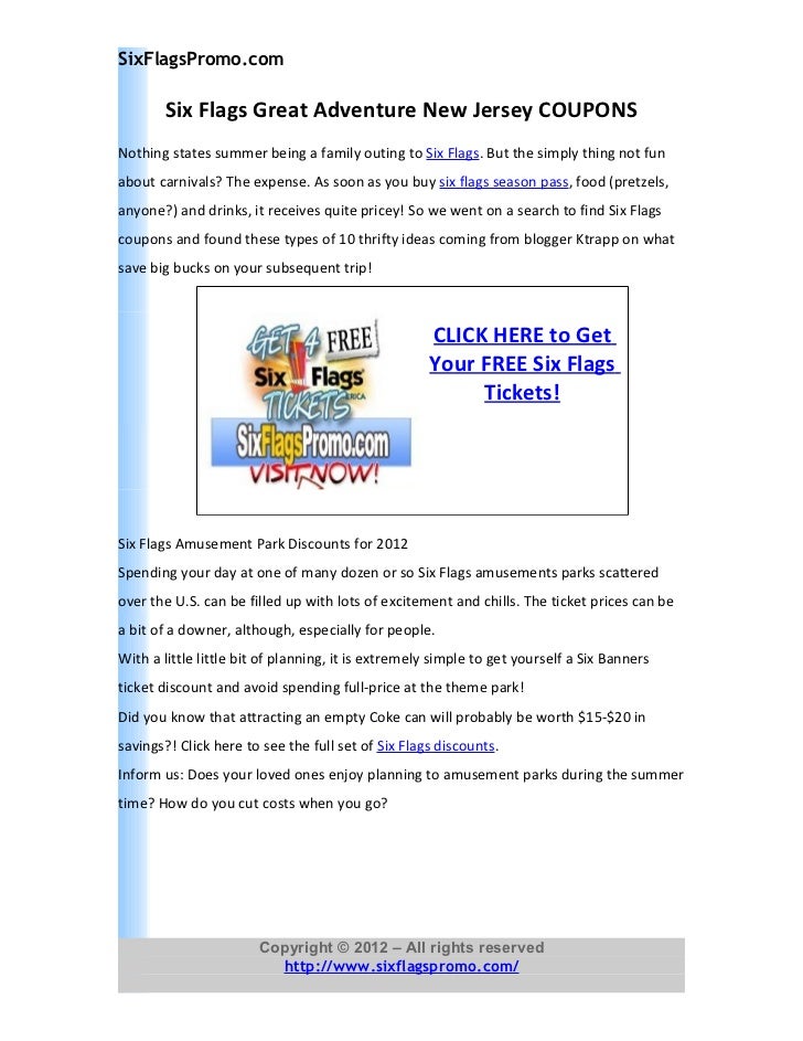 Great adventure nj discount coupons