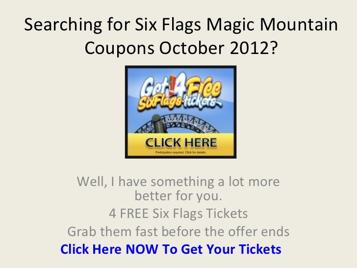 Magic mountain coupons 2019