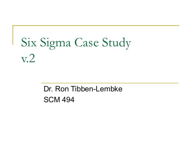 six sigma case study healthcare