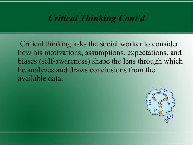 ERIC - Teaching Critical Thinking in Social Work Practice Courses