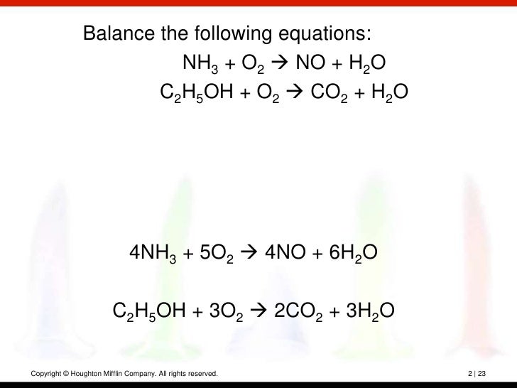 How to write balanced equation