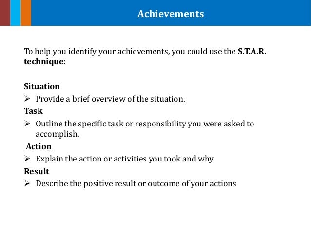sample of achievements