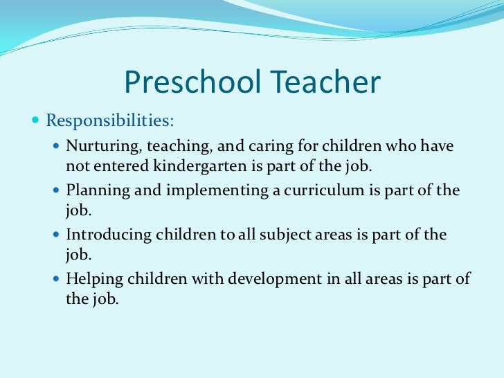 Career Possibilities in the Early Childhood Field