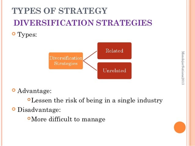 diversification strategy types