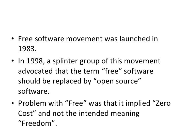 The Open Source Software Movement