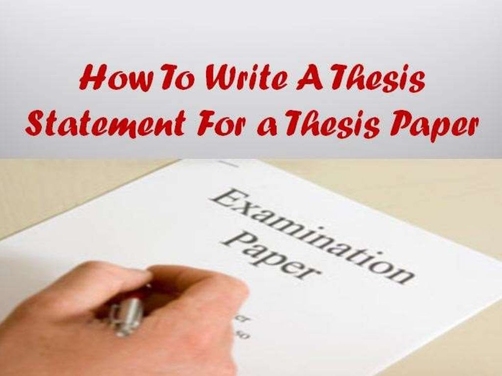 Creating a thesis statement generator