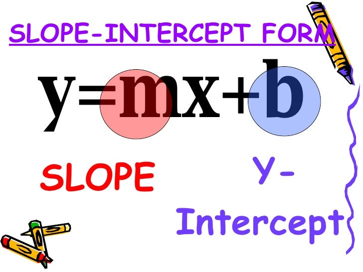 slope intercept form how do you do slope intercept form