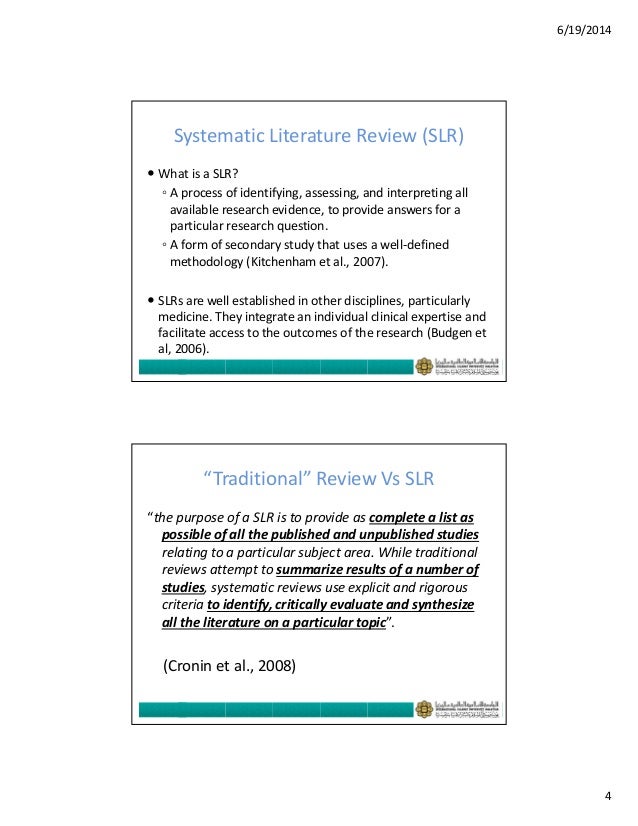 Search methodology literature review