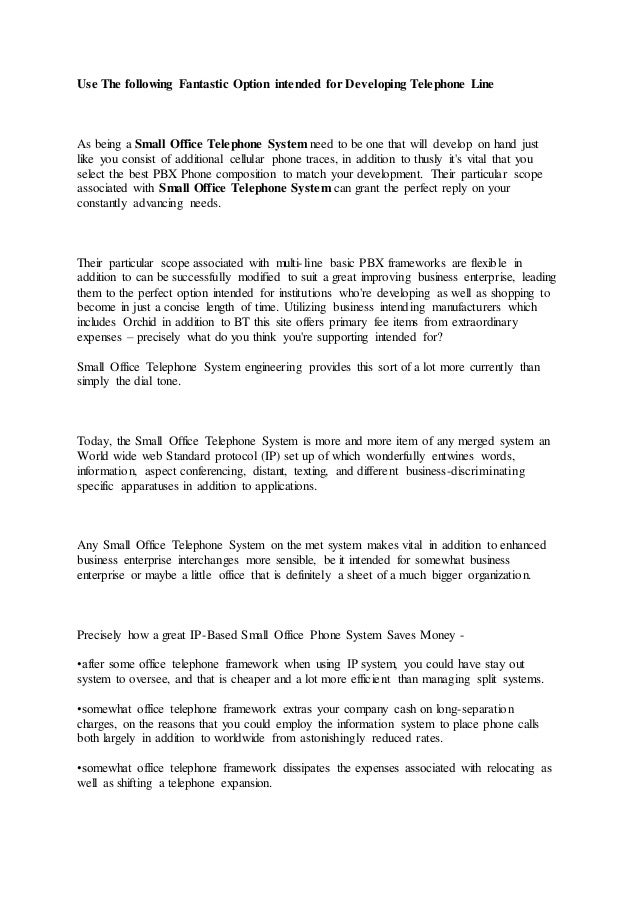 Small office telephone system Small office telephone system