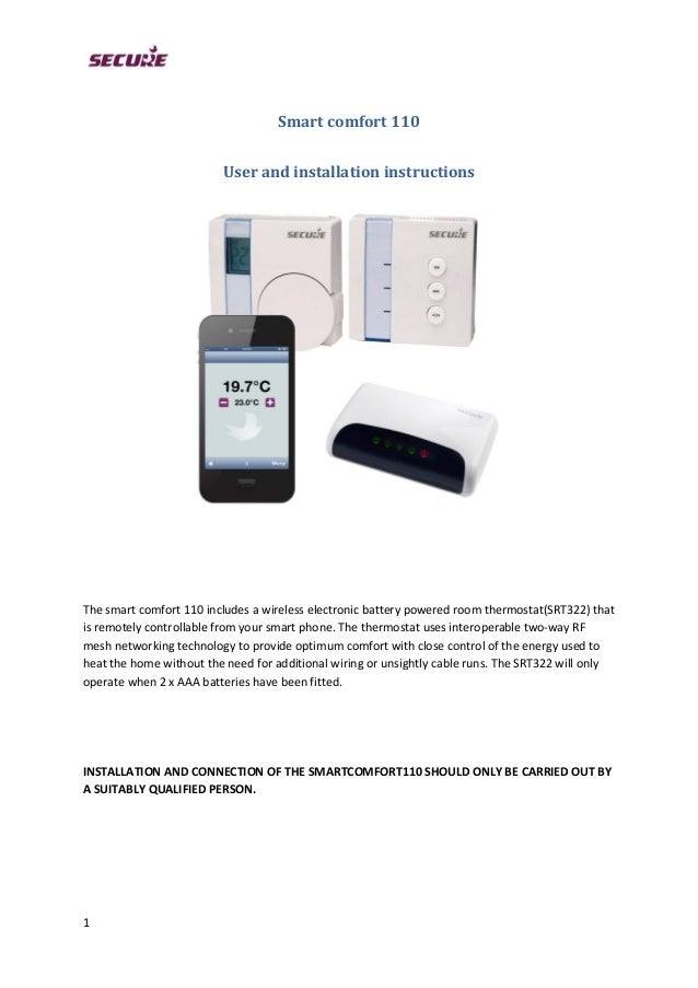 Smart comfort 110 user manual english