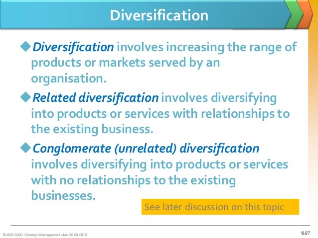 unrelated diversification strategy advantages and disadvantages