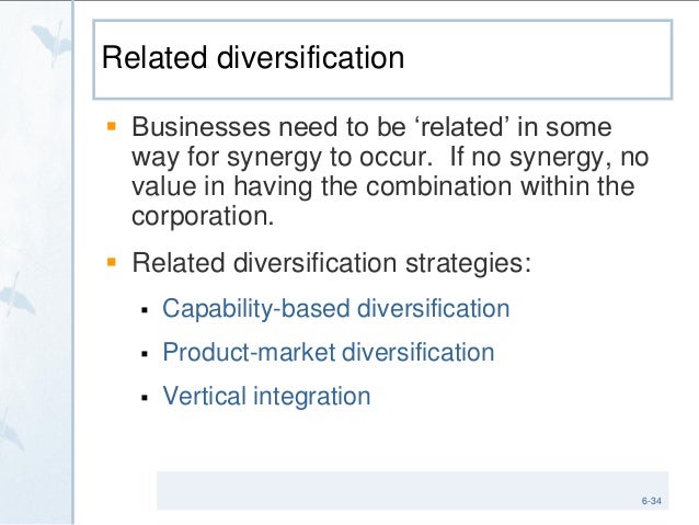 Define product diversification strategy