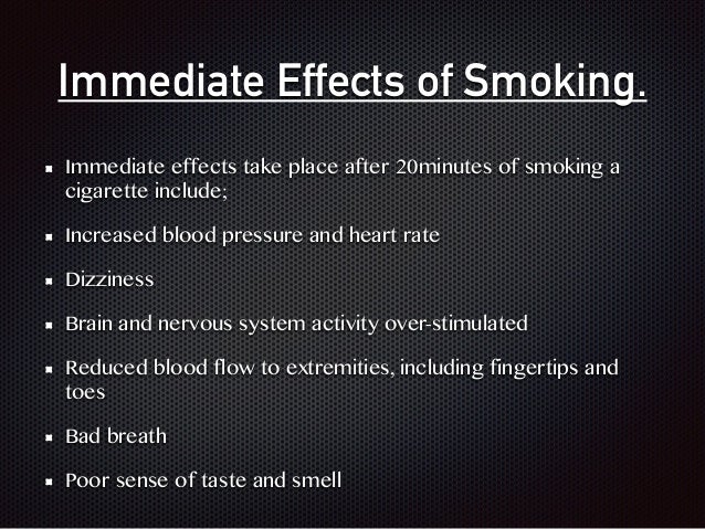 Long term nicotine effects