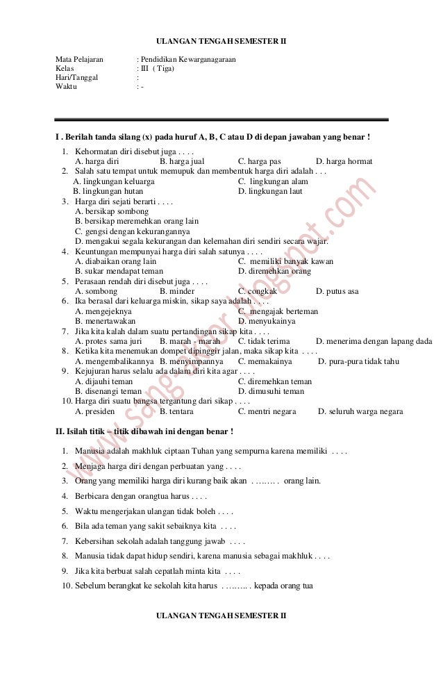 ð Soal essay pkn kelas 10 bab 1. Contoh Soal UAS Kimia SMA Kelas 10