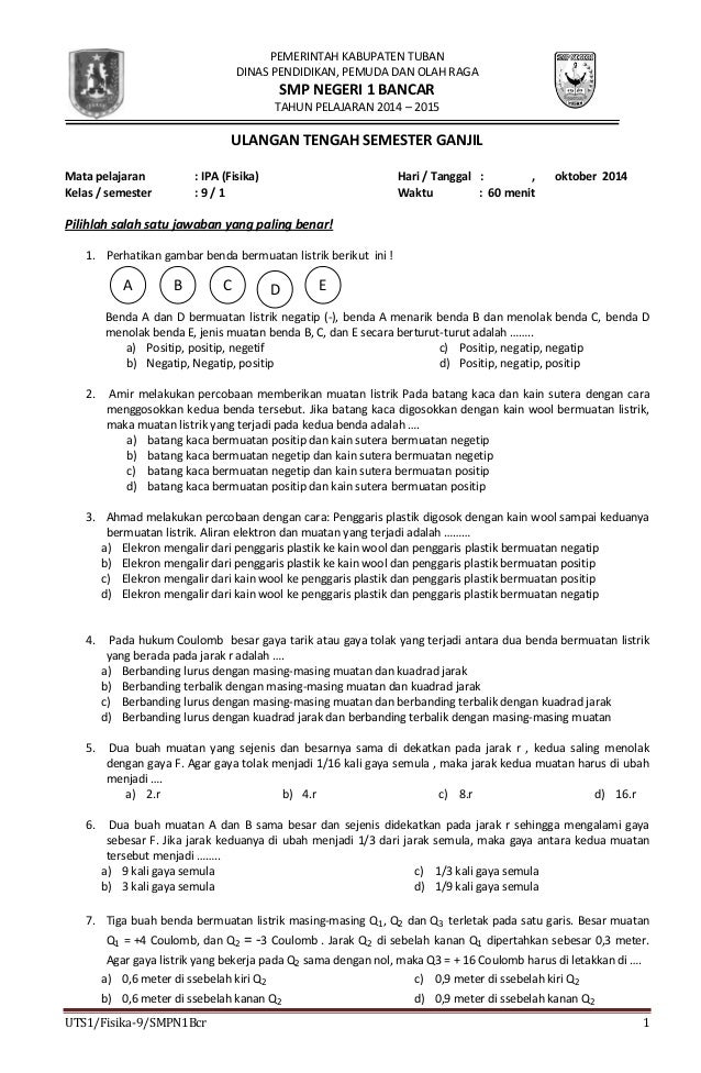 Contoh Soal Fisika Kelas 11 Semester 1