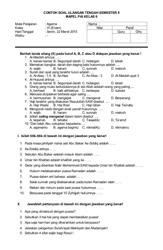kisi kisi soal bahasa indonesia semester 1 kelas 6 sd.rar