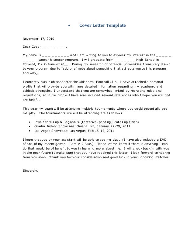 soccer resume template and cover letter