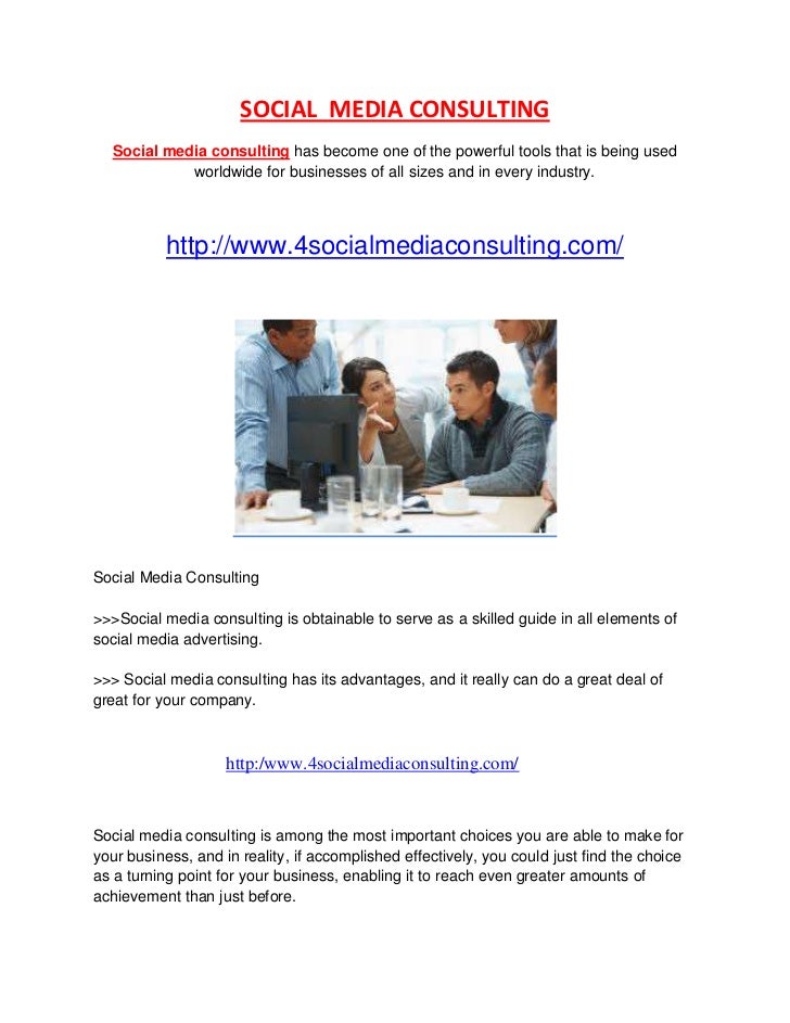 Social media consulting