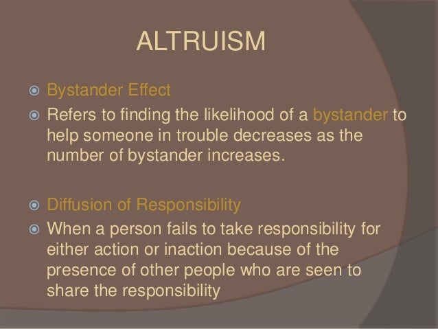 a report on the article bystander intervention in emergencies diffusion of responsibility Applied psychology opus home individuals will display a diffusion of responsibility in emergency situations bystander intervention in emergencies. a report on the article bystander intervention in emergencies diffusion of responsibility Applied psychology opus home individuals will display a diffusion of responsibility in emergency situations bystander intervention in emergencies.