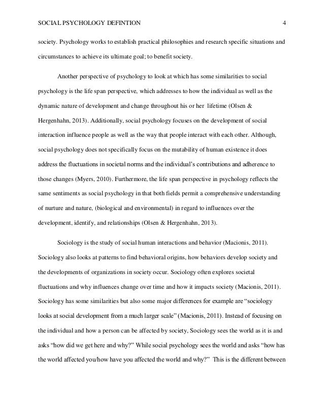 Research paper on psychology