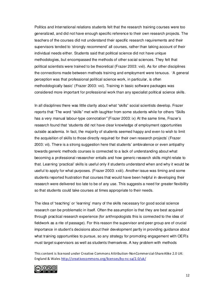 The Critical Literature Review - Sociology