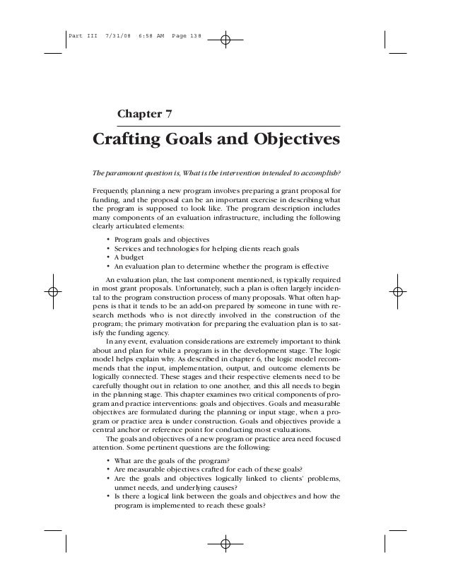 goals and objectives for work