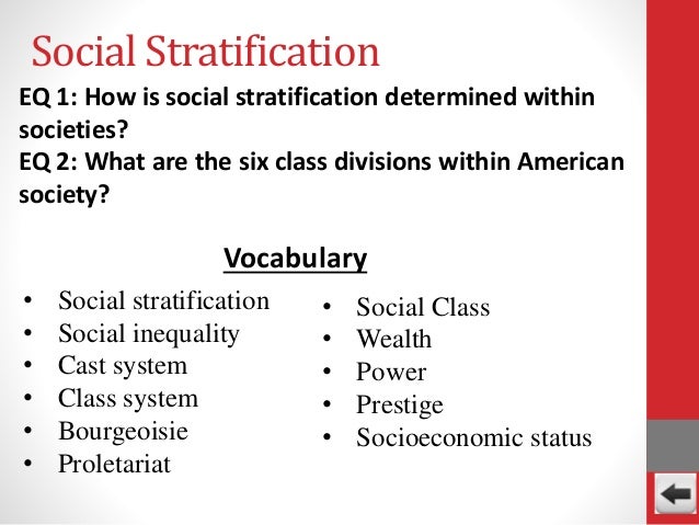 define social stratification